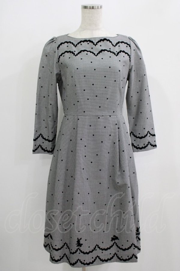 画像1: MILK / Bunny Danceドレス  白黒千鳥 H-25-09-16-027-ML-OP-KB-ZH (1)