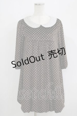画像: Emily Temple cute / ベロアリボンドットワンピース  ブラウン H-25-09-16-029-ET-OP-KB-ZH