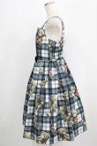 画像2: Emily Temple cute / Teddy Bear Tartanノースリーブワンピース  オフ白 H-25-09-16-003-ET-OP-KB-ZH (2)