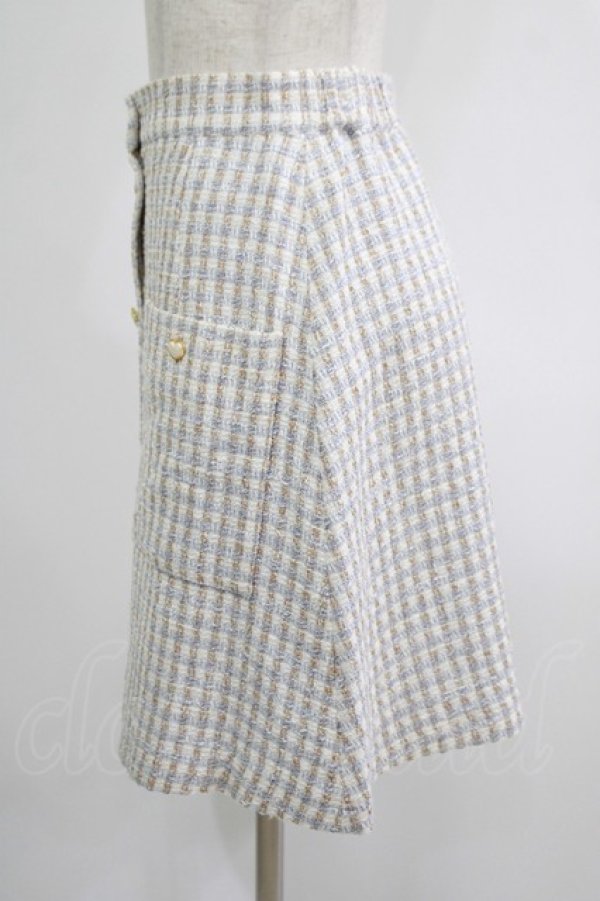 画像2: MILK / スイートハートスカート  サックスチェック H-25-09-16-034-ML-SK-KB-ZH (2)