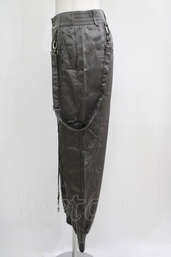 画像2: Ozz conte / 刺繍ベルトパンツ  グレー H-25-09-16-036-OO-PA-KB-ZH (2)