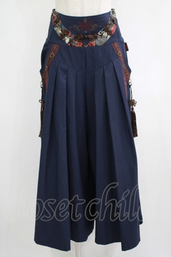 画像1: Ozz oneste / タッセル付袴パンツ  ネイビー H-25-09-16-037-OO-PA-KB-ZH (1)