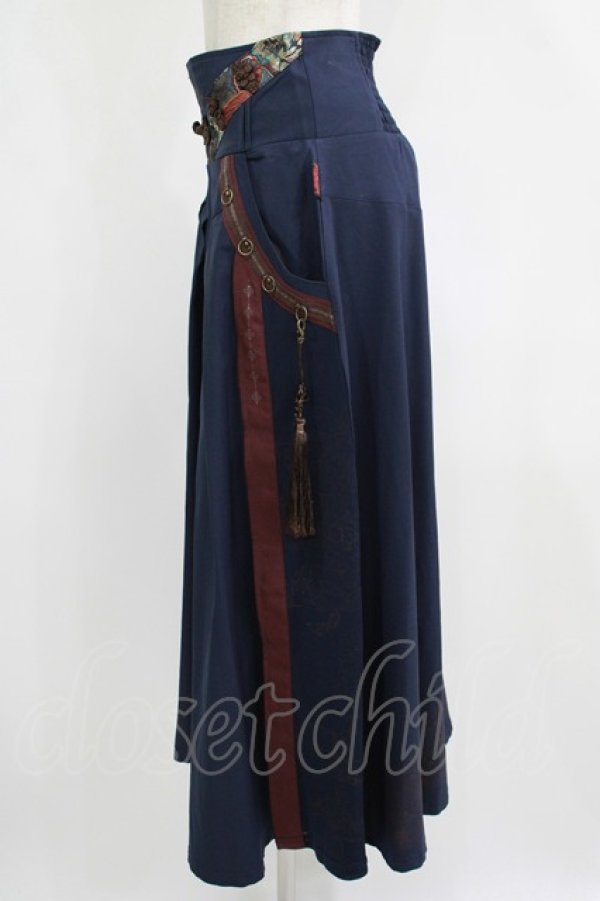 画像2: Ozz oneste / タッセル付袴パンツ  ネイビー H-25-09-16-037-OO-PA-KB-ZH (2)