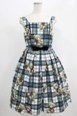 画像1: Emily Temple cute / Teddy Bear Tartanノースリーブワンピース  オフ白 H-25-09-16-003-ET-OP-KB-ZH (1)