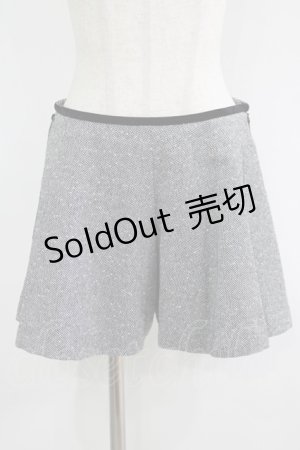 画像: elements,H / ツイードリボンキュロット  ブラック H-25-09-16-039-PU-PA-KB-ZH