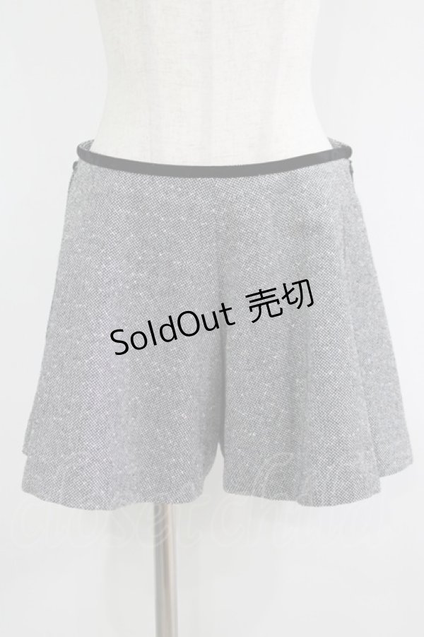 画像1: elements,H / ツイードリボンキュロット  ブラック H-25-09-16-039-PU-PA-KB-ZH (1)