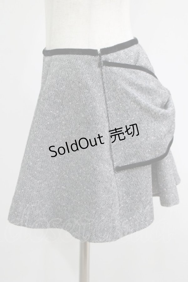 画像2: elements,H / ツイードリボンキュロット  ブラック H-25-09-16-039-PU-PA-KB-ZH (2)