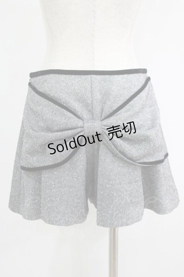 画像3: elements,H / ツイードリボンキュロット  ブラック H-25-09-16-039-PU-PA-KB-ZH (3)