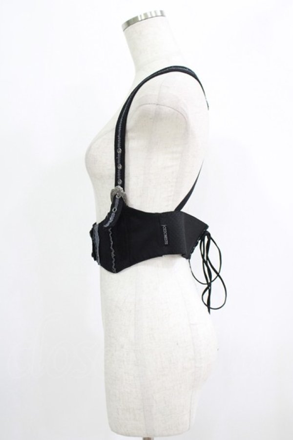 画像2: Ozz oneste / 薔薇刺繍ハーネス  黒 H-25-09-16-045-OO-TO-KB-ZH (2)