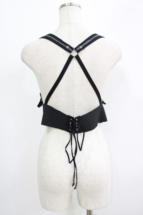 画像3: Ozz oneste / 薔薇刺繍ハーネス  黒 H-25-09-16-045-OO-TO-KB-ZH (3)