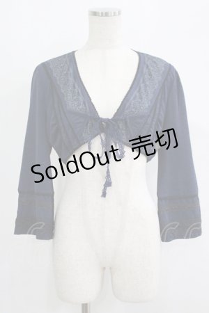 画像: Rozen Kavalier / プリントメッシュボレロ  ネイビー H-25-09-16-047-OO-TO-KB-ZH