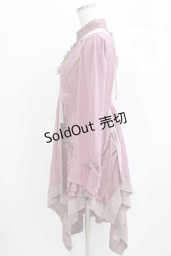 画像2: Ozz oneste / 鳳凰刺繍チェーン付きチュニック  モーヴピンク H-25-09-16-049-OO-TO-KB-ZH (2)