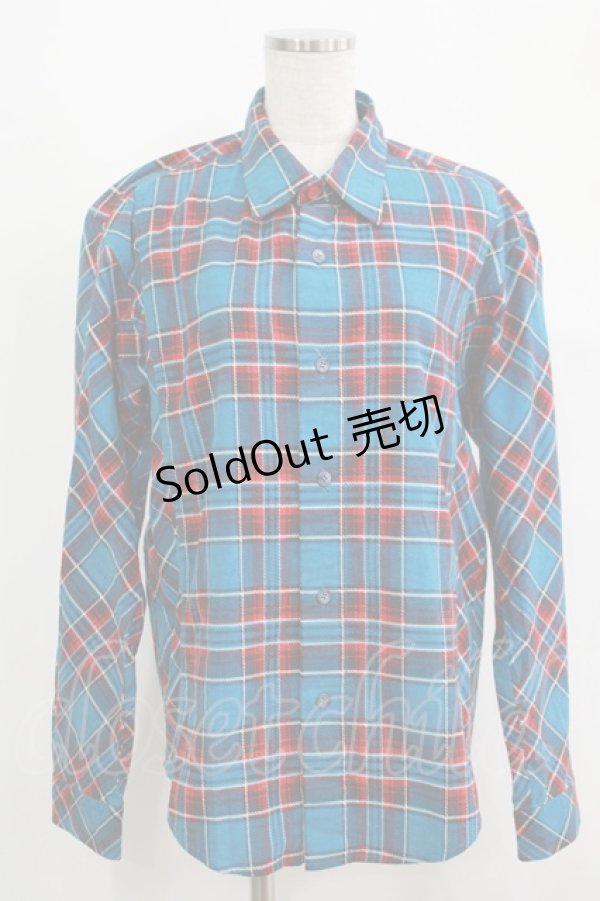 画像1: MILKBOY / CHECKED SHIRTS  ブルー×レッドチェック H-25-09-16-052-MB-BL-KB-ZH (1)