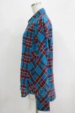 画像2: MILKBOY / CHECKED SHIRTS  ブルー×レッドチェック H-25-09-16-052-MB-BL-KB-ZH (2)