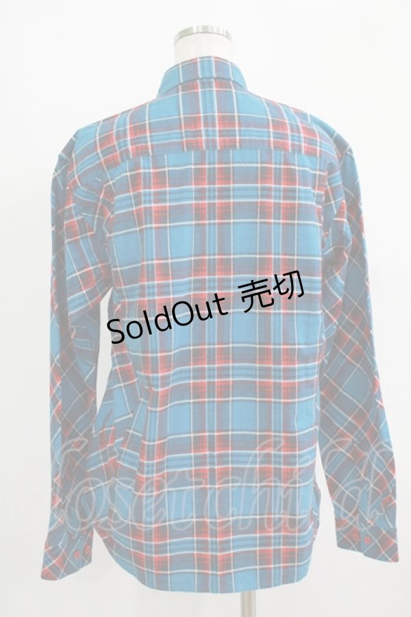 画像3: MILKBOY / CHECKED SHIRTS  ブルー×レッドチェック H-25-09-16-052-MB-BL-KB-ZH (3)