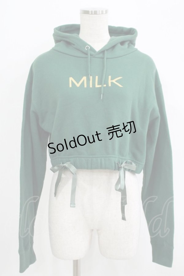 画像1: MILK / MILKショートフーディ  グリーン×マスタード H-25-09-16-059-ML-TO-KB-ZH (1)
