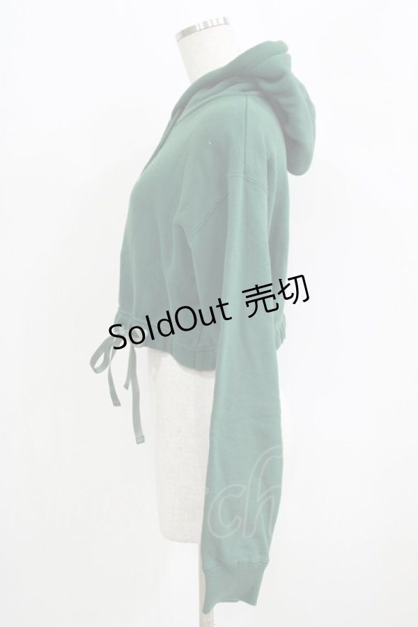 画像2: MILK / MILKショートフーディ  グリーン×マスタード H-25-09-16-059-ML-TO-KB-ZH (2)