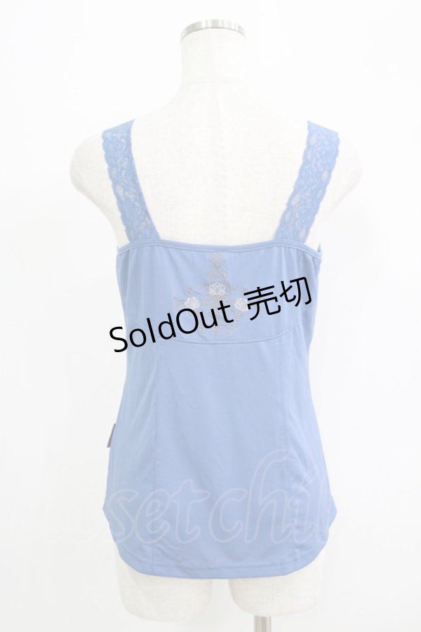画像3: 【SALE】Ozz oneste / レースフリルキャミソール  ブルー H-25-09-16-063-OO-TO-KB-ZT121 (3)