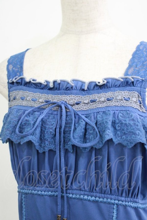 画像4: Ozz oneste / レースフリルキャミソール  ブルー H-25-09-16-063-OO-TO-KB-ZT121 (4)