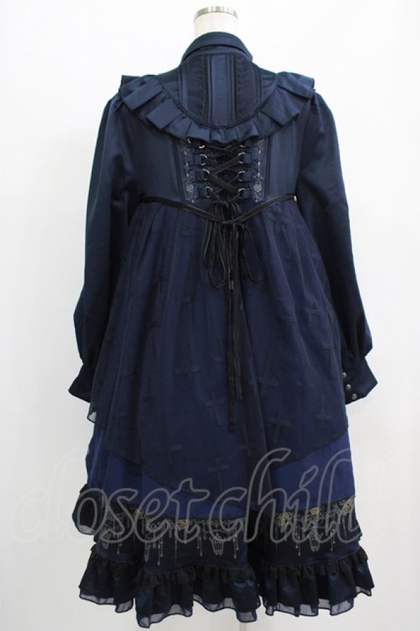 画像3: OZZ ANGELO / Curios Perfumeワンピース  ネイビー H-25-09-16-001-OO-OP-KB-ZH (3)