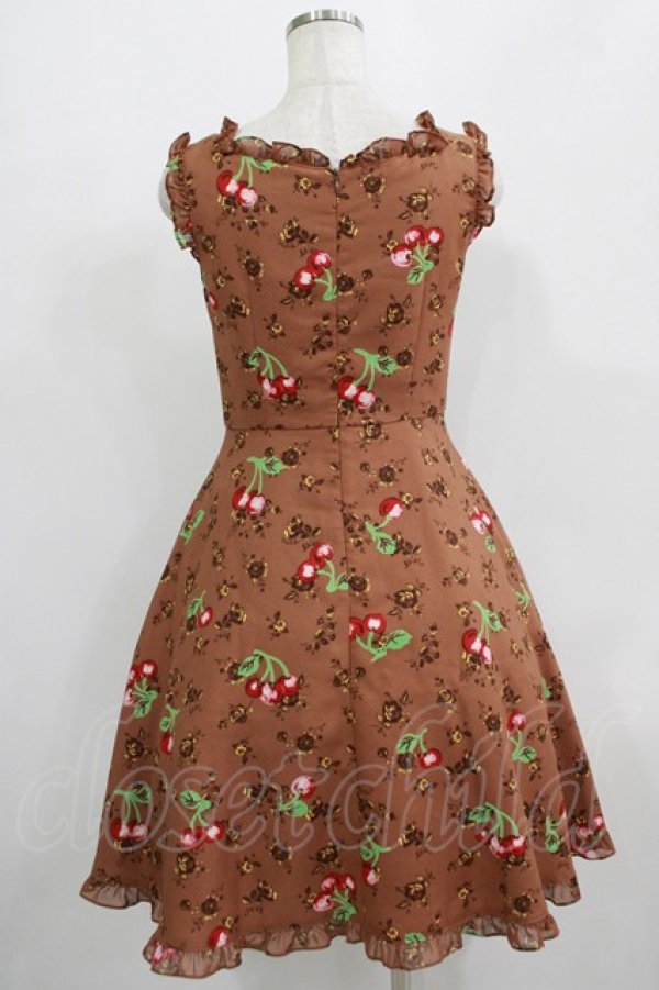 画像3: MILK / チェリーローズワンピース  キャラメル H-25-09-16-014-ML-OP-KB-ZH (3)
