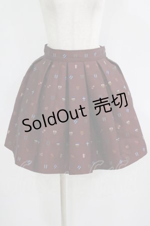 画像: Jane Marple / EMB jacquardのミニスカート  ボルドー H-25-09-16-016-JM-SK-KB-ZH