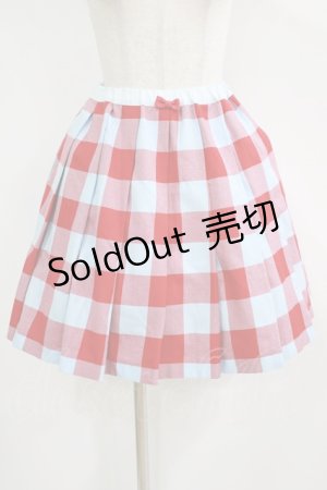画像: MILK / ROB ROYスカート  サックス×レッド H-25-09-16-017-ML-SK-KB-ZH
