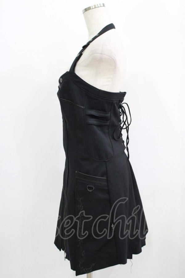 画像2: Ozz Croce / フロントZIPホルターワンピース  黒 H-25-09-16-020-OO-OP-KB-ZH (2)