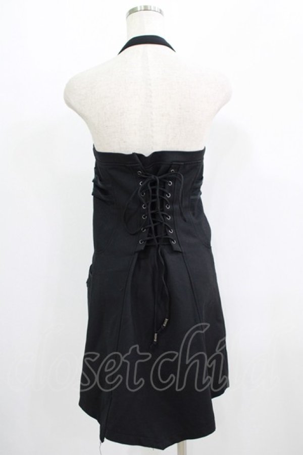 画像3: Ozz Croce / フロントZIPホルターワンピース  黒 H-25-09-16-020-OO-OP-KB-ZH (3)