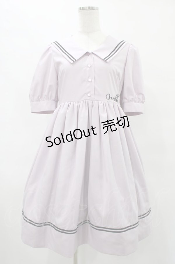 画像1: MILK / Sailor puffワンピース  ラベンダーピンク H-25-09-17-1031-ML-OP-KB-ZH (1)