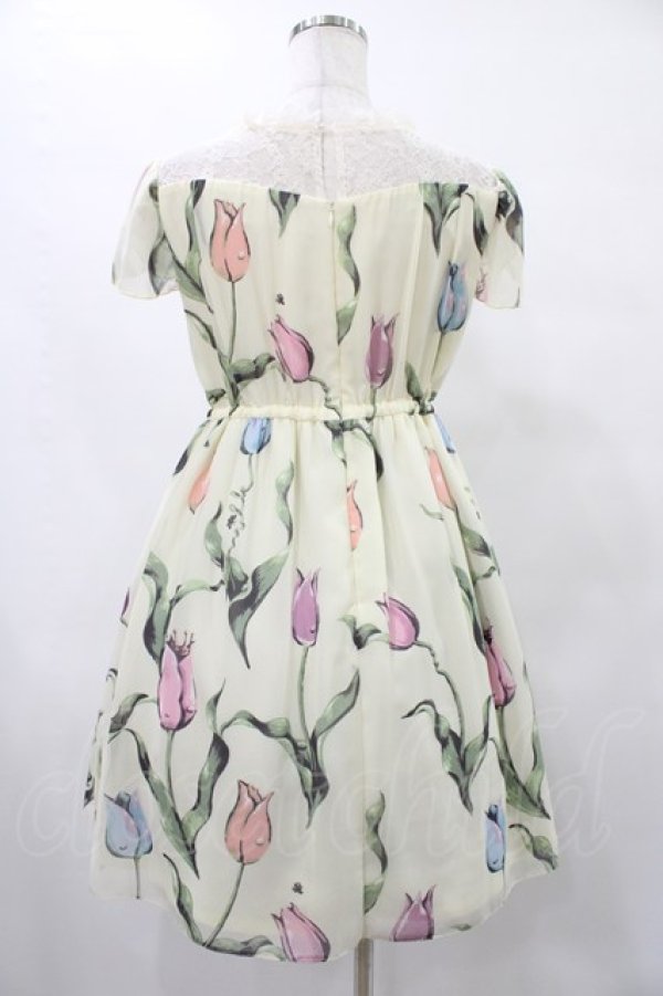 画像2: MILK / チューリーロマンスワンピース  クリームシャーベット H-25-09-17-1032-ML-OP-KB-ZH (2)