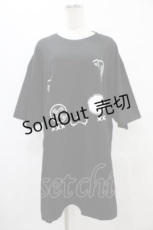 画像: NieR Clothing / プリントCOTTON CUTSEW XXXL 黒 H-25-09-17-1056-PU-TO-KB-ZH