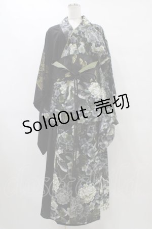 画像: Qutie Frash / 浴衣SET  ブラック×ゴールド H-25-09-17-1011-QU-OP-KB-ZH
