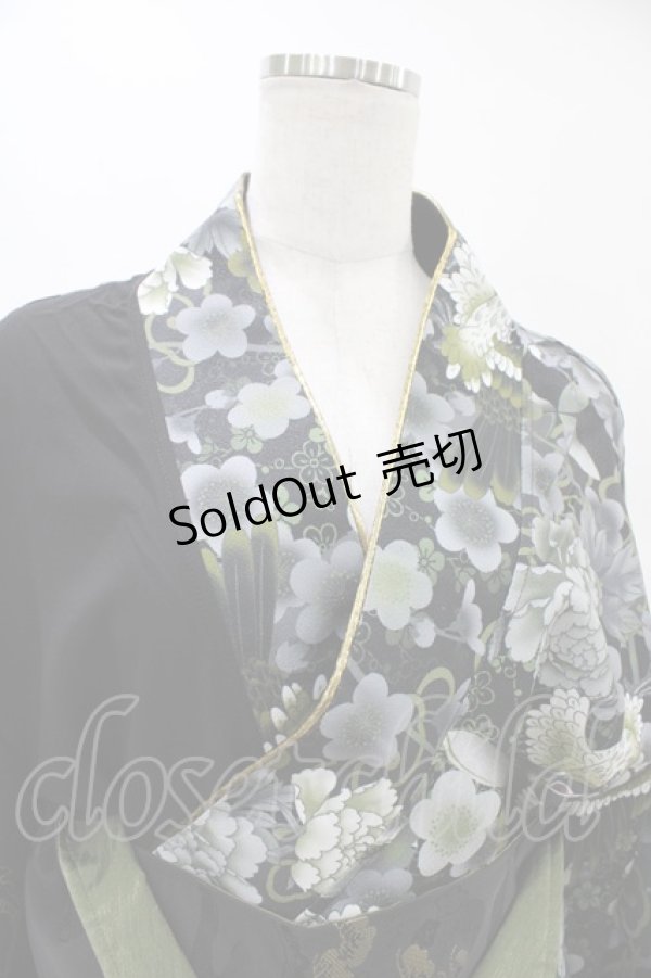 画像4: Qutie Frash / 浴衣SET  ブラック×ゴールド H-25-09-17-1011-QU-OP-KB-ZH (4)