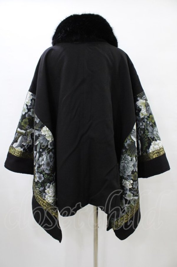 画像2: Qutie Frash / ポンチョコート  ブラック H-25-09-17-1012-QU-CO-KB-ZH (2)