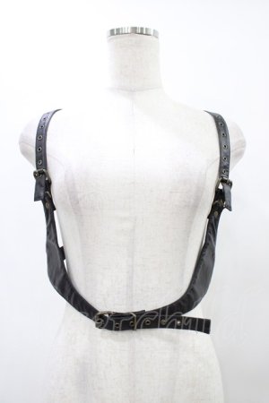 画像: Na+H / レザーハーネス  黒 H-25-09-17-1025-PU-TO-KB-ZH