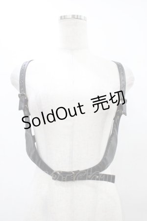 画像: Na+H / レザーハーネス  黒 H-25-09-17-1025-PU-TO-KB-ZH