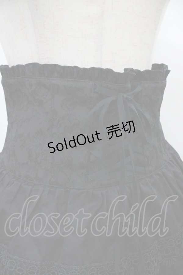 画像4: BPN / ジャガード切替ハイウエストスカート  黒 H-25-09-17-1027-GO-SK-KB-ZH (4)