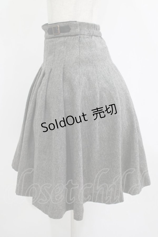 画像2: Fi.n.t / ウエストベルトツイードタックスカート Free BLACK H-25-09-18-025-CA-SK-NS-ZH (2)