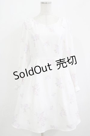 画像: LODISPOTTO / 肩リボンオリジナル花柄ワンピース M オフ H-25-09-18-026-LO-OP-NS-ZH