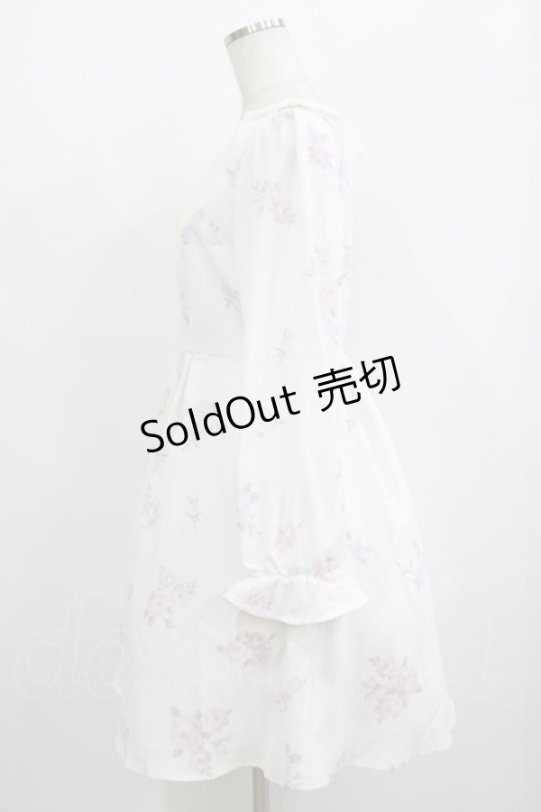 画像2: LODISPOTTO / 肩リボンオリジナル花柄ワンピース M オフ H-25-09-18-026-LO-OP-NS-ZH (2)