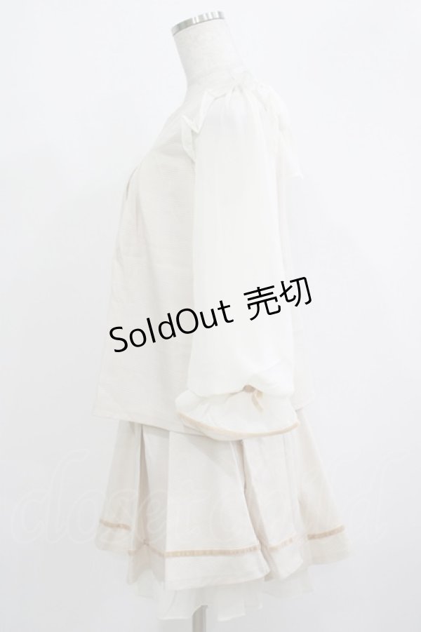 画像2: axes femme POETIQUE / ブラウス×PTセットアップ M 生成り H-25-09-18-032-AX-OP-NS-ZH (2)