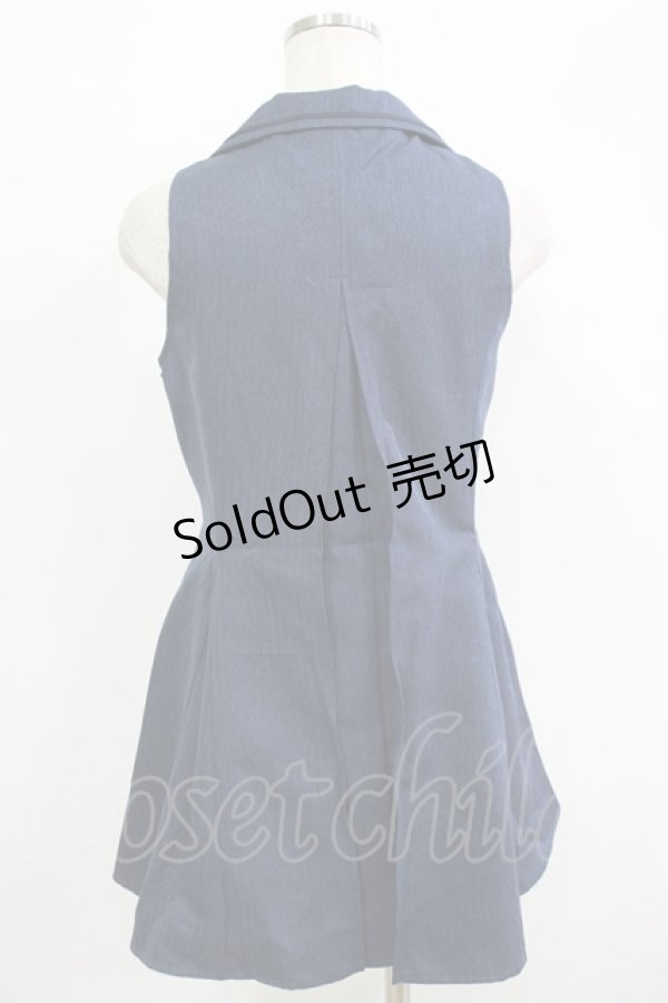 画像3: axes femme / バックタックロングベスト M ネイビー H-25-09-18-034-AX-JA-NS-ZH (3)