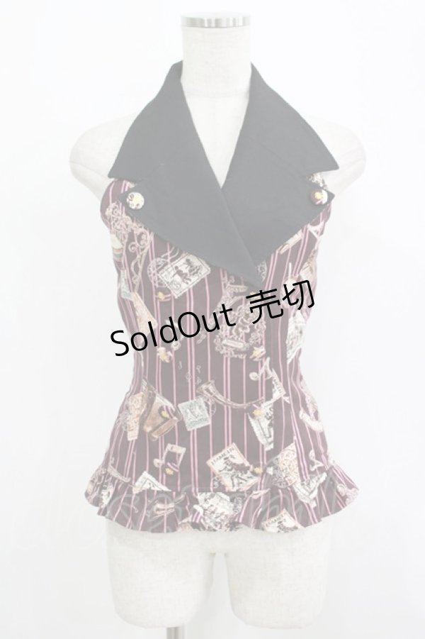 画像1: ALICE and the PIRATES / Teufel von Hameln柄ベスト Free ロザリオ(ボルドー) H-25-09-18-035-PA-TO-NS-ZH (1)