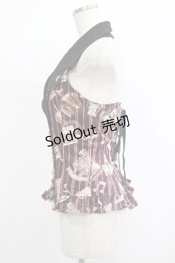 画像2: ALICE and the PIRATES / Teufel von Hameln柄ベスト Free ロザリオ(ボルドー) H-25-09-18-035-PA-TO-NS-ZH (2)