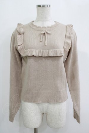 画像: F i.n.t / ヨークフリルニット Free BEIGE H-25-09-18-048-CA-TO-NS-ZH