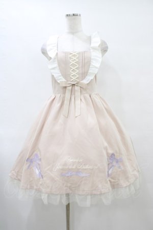 画像: Amavel / トゥシューズトゥシューズ刺繍入りフリル付レースUPジャンスカ Free ピンク H-25-09-18-1035-CA-OP-NS-ZH
