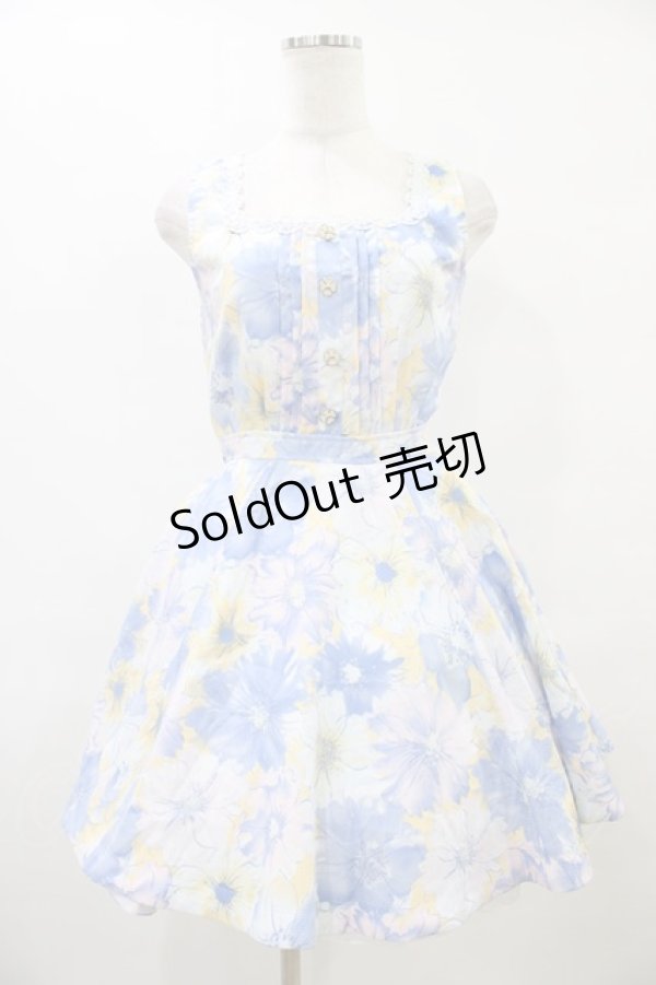 画像1: LIZ LISA / 花柄ワンピース Free ブルー H-25-09-18-1036-LO-TO-NS-ZH (1)