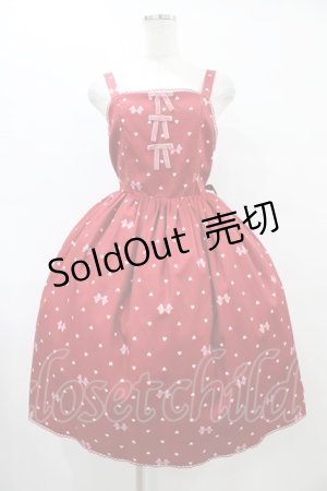 画像: axes femme kawaii / ハートドット柄ジャンスカ M レッド H-25-09-18-1037-AX-OP-NS-ZH