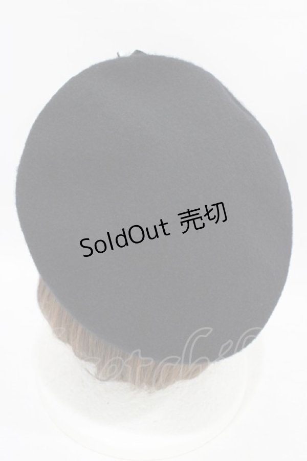 画像4: m petit by misako / AMミニリボンバスクベレー  ブラック/ボルドー H-25-09-18-1004-LO-AC-NS-ZH (4)